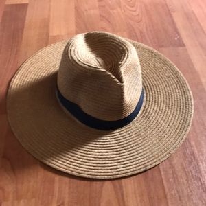 Amuse society wide brimmed straw hat